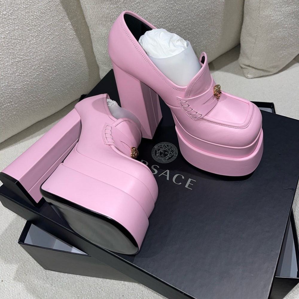 Versace Aevitas Platfotm Loafers (Pink) US Women’s size 6
